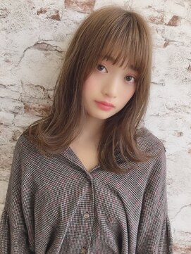 リープアルケー ヘアアンドヘッドスパ 錦糸町北口店(leap arche Hair&head spa) アンブレラカラー/こなれミディ/ウェーブパーマ/前髪/錦糸町