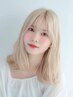 【圧倒的透明感をダメージケアしながら】ケアブリーチ&ヘアカラー　￥11,000