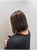 大人透明感！馴染ませハイライトボブ