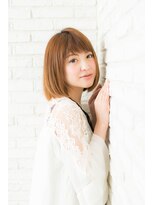 リノ ヘアー デザイン 河原町三条(Lino Hair Design)&nbsp;大人ボブはシンプルなラインに明るめカラー【河原町三条】