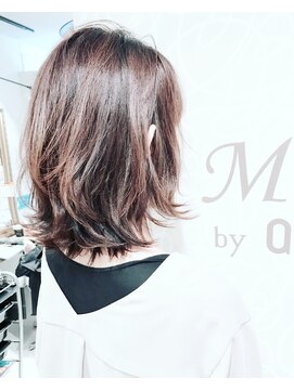 ミッシェル アフロート(michelle afloat) グレージュラフ外ハネ小顔くびれトップ動きCカーブラフ巻き