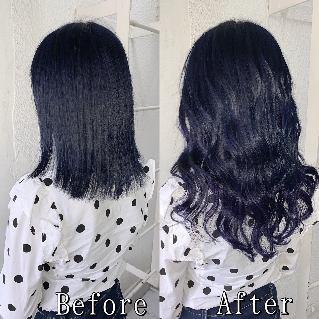 ブルーブラック#シールエクステ#デザインカラー#韓国：L215862796