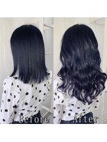 エクステ専門店あるじゃんすー 広島店&nbsp;ネイビーブラック#シールエクステ#ネビージュ#くすみブルー#広島