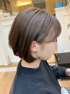 オーシャン(Ocean) [OCEAN Hair&Life藤原純]小顔前髪×ミニボブ ×ベージュカラー☆