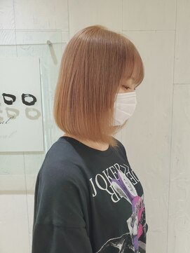 タブーセントラル(TABOO Central) 【TABOO Central】ぱっつんボブ×ミルクティーベージュ