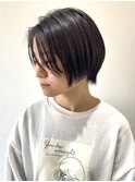 【FOLK】透明感ダークブラウン☆似合わせ前下がりショートボブ♪