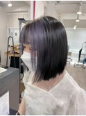 フェイスフレーミング パープルインナーカラー