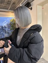 ヘアースタジオゼン アドバンス(hair studio Zen advance) 冬のホワイトカラーが可愛い/イメチェンハイトーンボブ