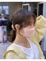 顔まわりカット、サイドバング、小顔カット、韓国前髪
