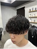 波巻きパーマ