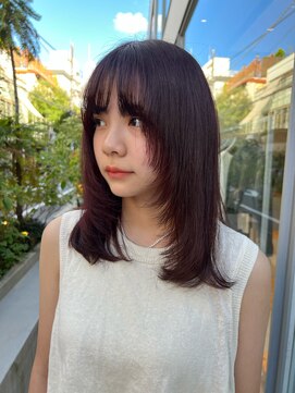 ローネス 表参道(LONESS) レイヤーカットとチェリーブラウン◎
