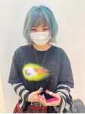 ショートボブ/アッシュアクア
