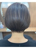 ショートボブ 丸みボブ 白髪ぼかし 菊名 20代30代40代