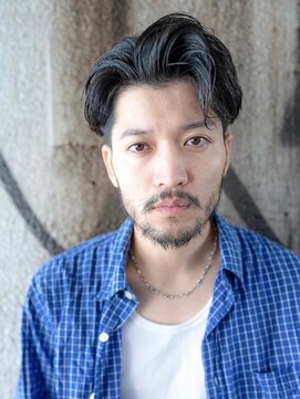 オースティン 調布アミックス(AUSTIN) ツイストパーマ七三オールバックマッシュウルフスリークショート