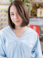 カバーヘア ブリス 戸田公園西口店(COVER HAIR bliss)&nbsp;アシンメトリー黒髪艶髪小顔前下がりボブh2戸田公園20代30代40代