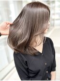 レイヤーカット ハイライトデザインカラー ウェットヘア