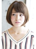 小顔シンプル内巻きボブ