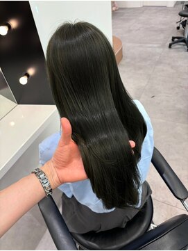 ノー バイ イオエ 西梅田(no. by ioe) ブリーチなしカラー/髪質改善/ミルクティーベージュ/小顔ヘア