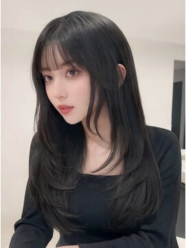 クレム 博多駅店(ChLem) 顔まわりレイヤー 艶カラー 暗髪 韓国風 髪質改善 福岡美容室