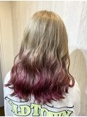 ミルクティーベージュ＊ピンクグラデーション【TELAHAIR東川口】
