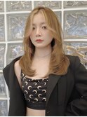 渋谷ミルクティーベージュハイトーンカラーヘーゼルベージュ30代