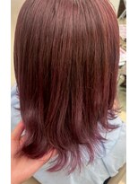 スタイル 横浜(STYLE)&nbsp;【担当　金光】ダブルカラー/１ブリーチ/中明度/ピンクレッド/