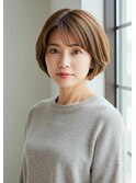 ★明るい白髪染めと髪質改善の柔らか大人ロング