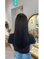 アンド ラ ブランシュ(&.La Blanche)&nbsp;暗めカラー/ミディアムヘア/デザインカラー/縮毛矯正