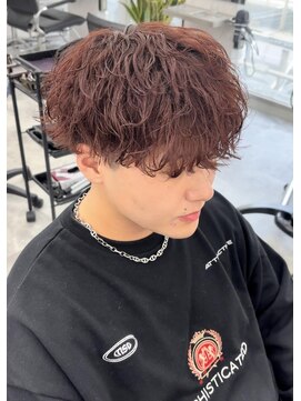 オム ブランシェ(HOMME BLANCHE’) 【Natsuki】赤茶×シャドウパーマ