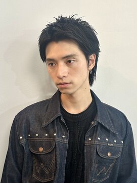 クロト(Clotho) スパイキーショート/ツイストスパイラル波巻きメンズウルフ