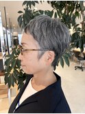グレイヘア　ベリーショート