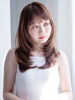 シオン(shion) レイヤーカットレイヤーロングオリーブベージュ_F90142