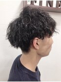 20代30代メンズツイストスパイラルパーマワイルドオシャレ感