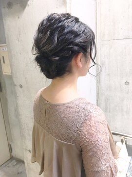 フレイム(FLAME) 【FLAME 天文館】結婚式・二次会、ふんわり編み込みアレンジ