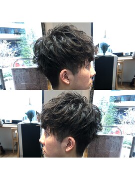 ネイビー(NAVY) お客様スタイル☆ハーフスパイラルパーマ ☆フェザーマッシュ