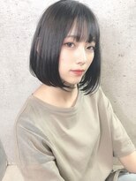 キアラ(Kchiara) 暗髪前下がりボブkchiara福岡天神川野直人