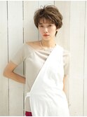 30代40代50代×シースルー前髪×オン眉ショート×ボブショート