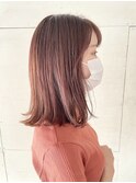 【HOSSY】小顔ミディアム☆外ハネロブ☆ハイトーンボブ