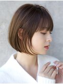 前髪あり耳掛けショートボブ20代30代40代【AIN.表参道】川原大地