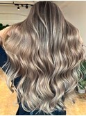 艶々バレイヤージュ_perl brown beige_