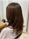ベージュブラウン/ゆるカール