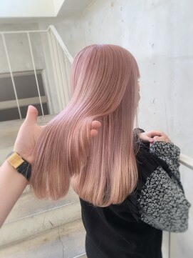 アクアオモテサンドウ(ACQUA omotesando) ◎ブリーチ1回ホワイトピンクベージュピンクミルクティーカラー