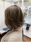 【ボブ】ニュアンスハイライトカラー