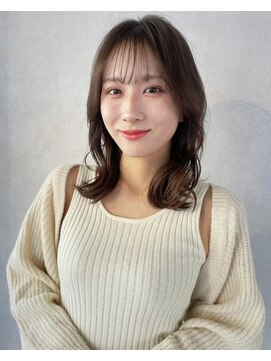 エジョン 八幡山店(Aejon) シルキーベージュプリカールチョコレートミディアムヘア