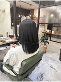 レイヤーミディアム韓国ブルーブラック本厚木