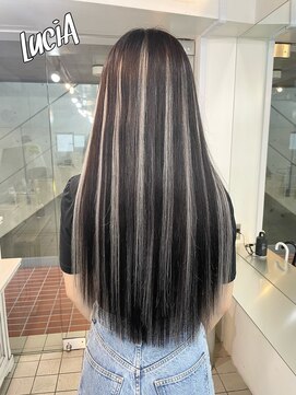 ルシア 京都四条河原町烏丸(LuciA) 【レミー100%/54cm】エクステ×バレイヤージュ×ブルーブラック