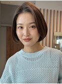 前髪無し ショートボブ レイヤーボブ イルミナカラー 表参道青山