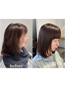 sins酸性ストレートでシルクのような仕上がりに感動のお声多数◎手触りの良い艶やかな美ストレートへ☆