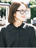 ハイライトを入れた乾かすだけで決まるレイヤーマッシュボブ