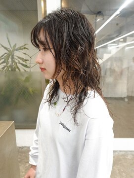 レコ 渋谷(LECO) ケアパーマミディアムレイヤーニュアンスパーマヘア